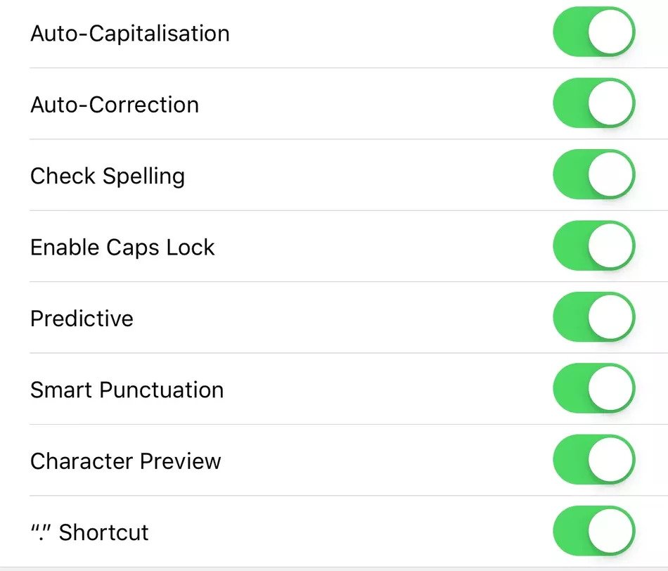 Sort your iPhone keyboard settings 